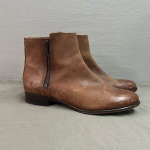 Frye Carly Double Zip Ankle Chelsea Boot sz 10